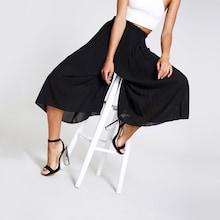 Shein Frill Trim Pleated Palazzo Pants