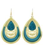 Shein Green  Enamel Big Drop Earrings