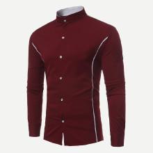 Shein Men Tape Detail Blouse