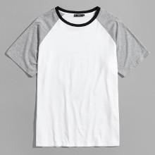 Shein Men Heathered Raglan Sleeve T-shirt