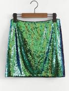 Shein Side Zipper Sequin Skirt