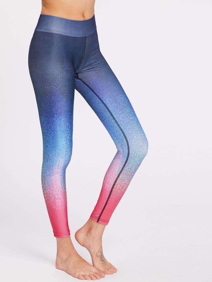 Shein Active Ombre Gym Leggings