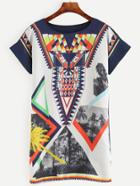 Shein Graphic Printed Shift Dress