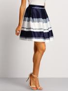 Shein Color Block Printed A-line Skirt
