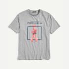 Shein Men Heather Grey Graphic Tee