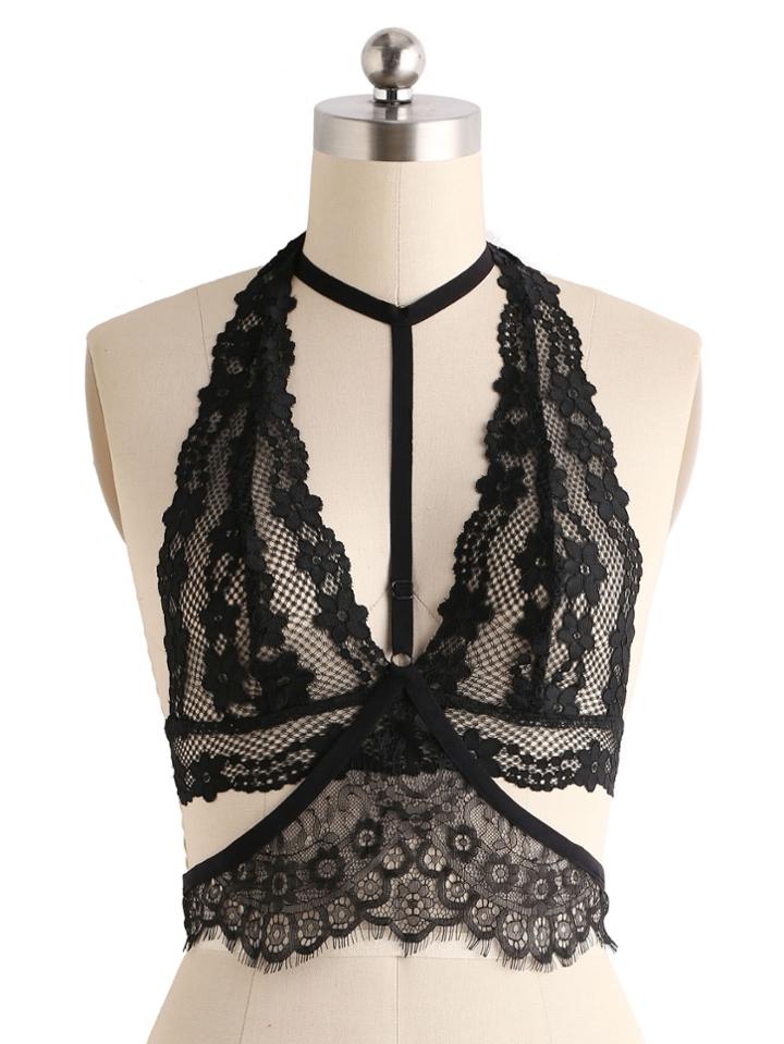 Shein Eyelash Lace Detail Body Harness