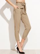 Shein Tie Waist Shirred Peg Pants