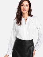 Shein Metal Detail Neck Shirt