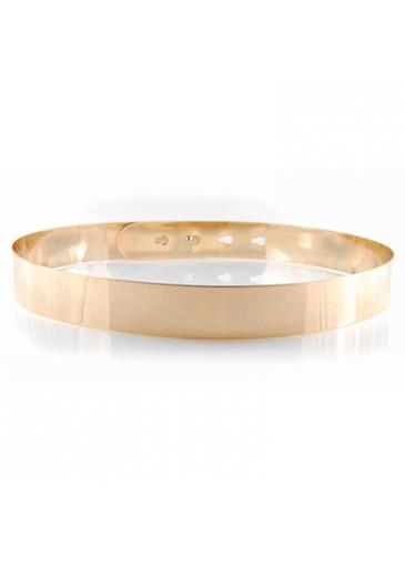 Rosewe Women Gold Full Metal Mirror Belt
