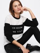 Shein Cut And Sew Print Pullover