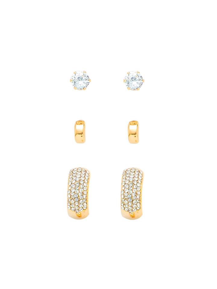 Shein Arc & Round Design Stud Earring Set