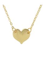 Shein Gold Simple Model Metal Heart Pendant Necklace