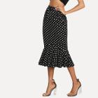Shein Ruffle Hem Fishtail Skirt