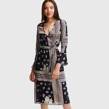 Shein Mosaic Print Wrap Dress