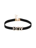 Shein Boy Letter Black Velvet Choker