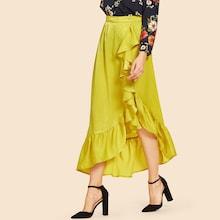 Shein Ruffle Hem Asymmetrical Skirt