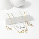 Shein Heartbeat Layered Necklace & Earrings Set
