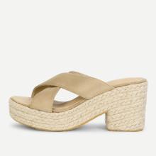 Shein Criss Cross Suede Wedge Sandals