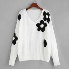 Shein Plus Flower Applique Jumper