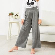 Shein Girls Wide Leg Elastic Waist Pants