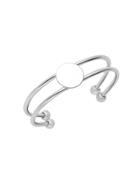 Shein Silver Plated Coin Double Layer Wrap Open Bangle