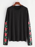 Shein Florals Drop Shoulder T-shirt