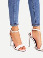 Shein Studded Detail Strappy Stiletto Heels