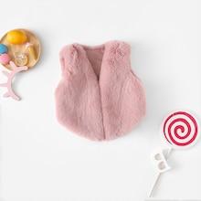 Shein Toddler Girls Solid Faux Fur Vest