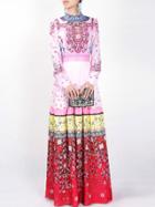 Shein Color Block Tribal Print Maxi Dress