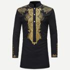 Shein Men Button Decoration Long Tee