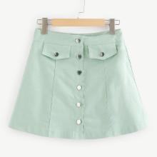Shein Single Breasted Skirt