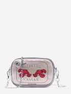 Shein Gold Can Shaped Metallic Leather Crossbody Chain Bag