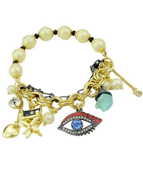 Shein Gold Bead Eye Bracelet