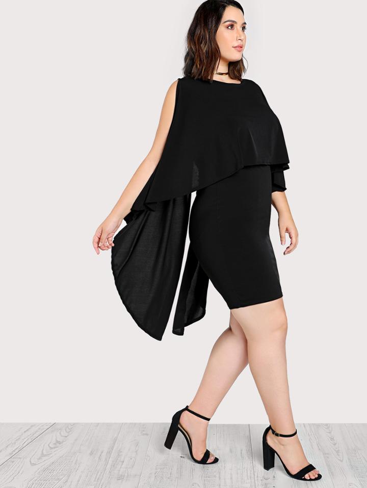 Shein Sleeveless High Low Layered Dress