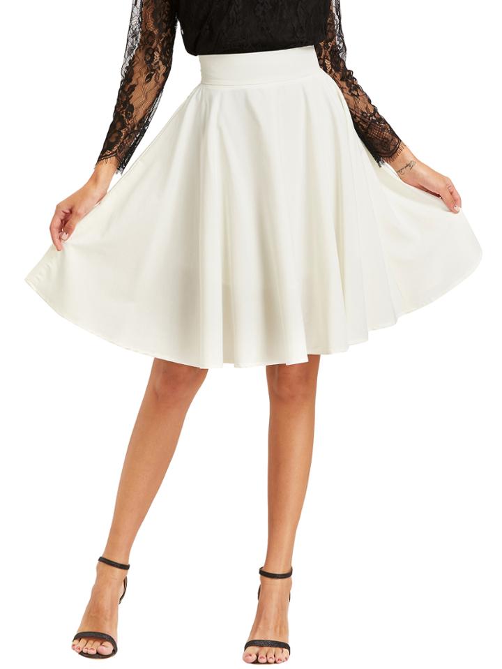 Shein High Waist Pleated Circle Skirt