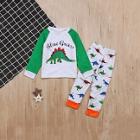 Shein Toddler Boys Dinosaur Print Raglan Sleeve Tee With Pants