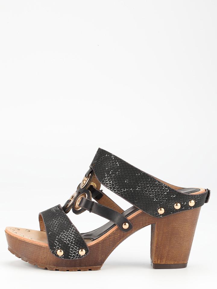 Shein Black Pu High Heeled Sandals