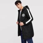 Shein Men Contrast Panel Detail Zip Up Puffer Coat