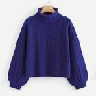 Shein High Neck Lantern Sleeve Jumper