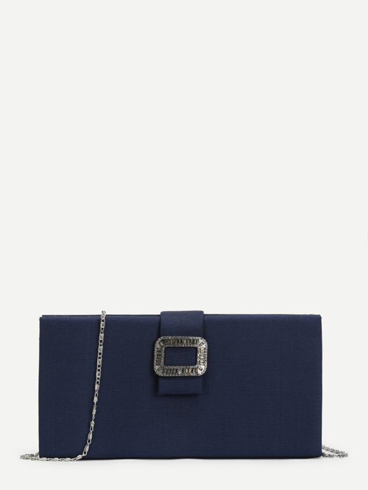 Shein Buckle Front Clutch Chain Bag