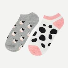 Shein Cow Pattern Socks 2pairs