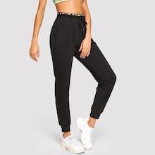 Shein Letter Print Frilled Waist Pants