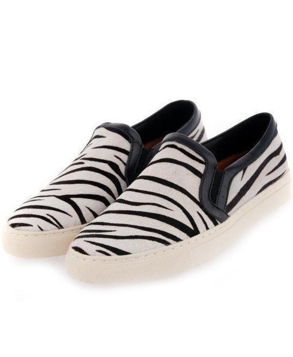 Shein White Round Toe Zebra Flat