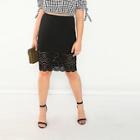 Shein Plus Scallop Laser Cut Solid Skirt