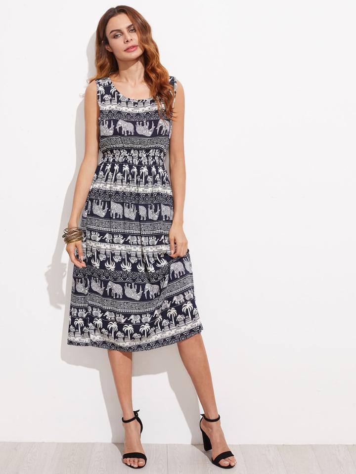 Shein Elephant Print Tank Dress