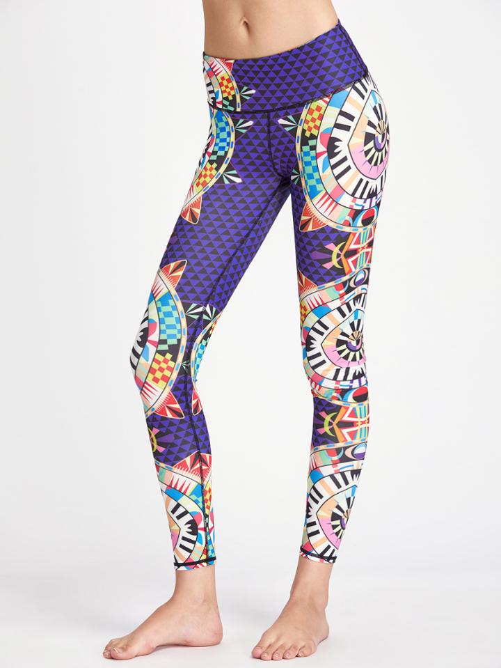 Shein Active Aztec Print Gym Leggings