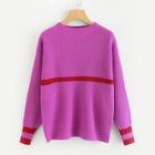 Shein Mock Neck Stripe Insert Jumper