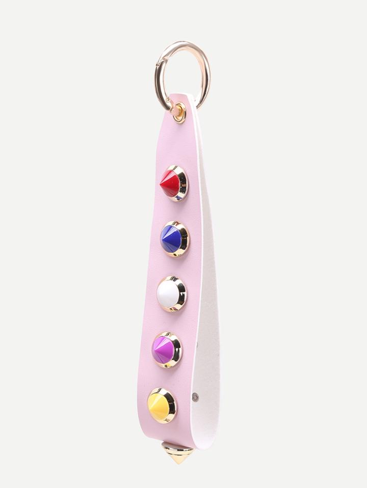 Shein Pink Contrast Studded Pu Bag Accessory