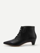 Shein Lace Up Pointed Toe Ankle Boots
