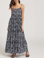 Shein Floral Print Ruffle Trim Tiered Cami Dress